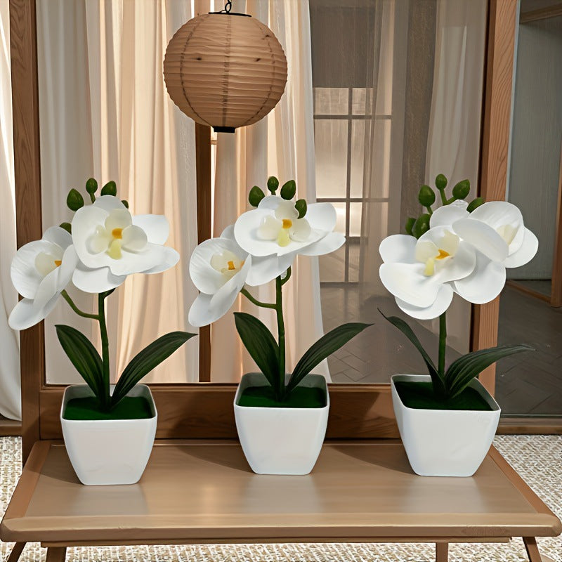 Decorative Artificial Orchid Arrangement for Home Decor Display