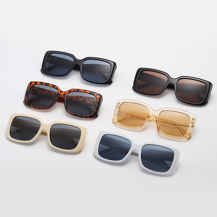 Women's fashionable square sunglasses with transparent frame and innovative design Stornfield