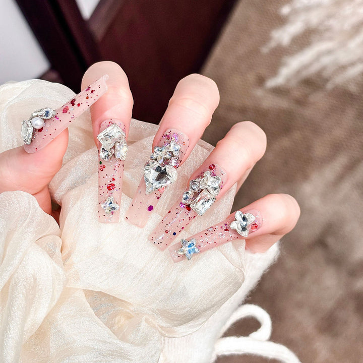 Glamorous Glitter Press-On Nail Tips