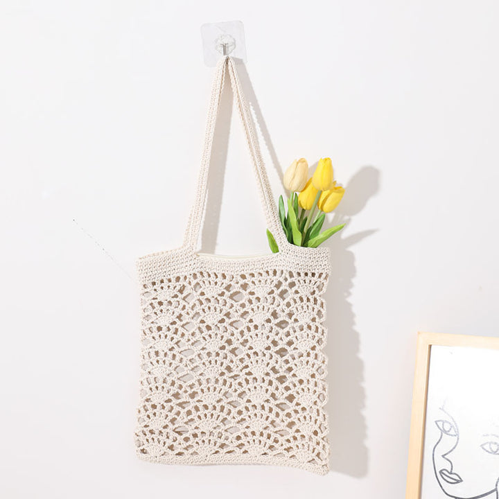 Hand-crocheted shopping bag with airy accents Stornfield