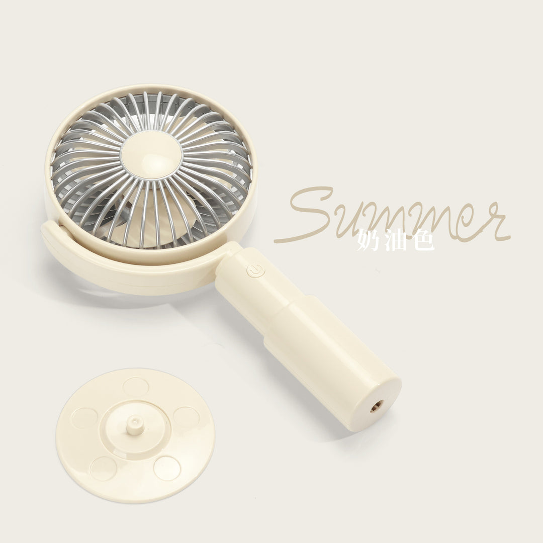 Ladies Portable Hand Fan with Ergonomic Grip and Rotatable Head Stornfield