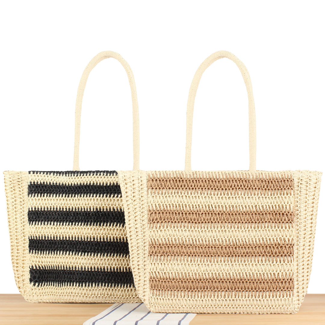 Spacious Beach Shoulder Bag Made of Hand-Woven Material Stornfield
