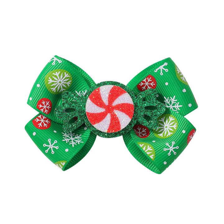 Festive Holiday Hair Bow Clip Stornfield