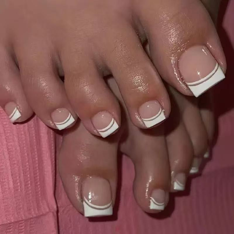 French Tip Pedicure Nail Art Stornfield