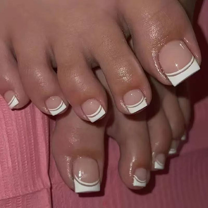 French Tip Pedicure Nail Art Stornfield