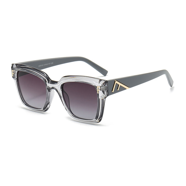 Ladies fashionable square sunglasses with gold details Stornfield