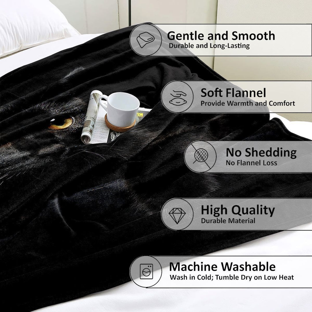 Cat-Themed Plush Blanket
