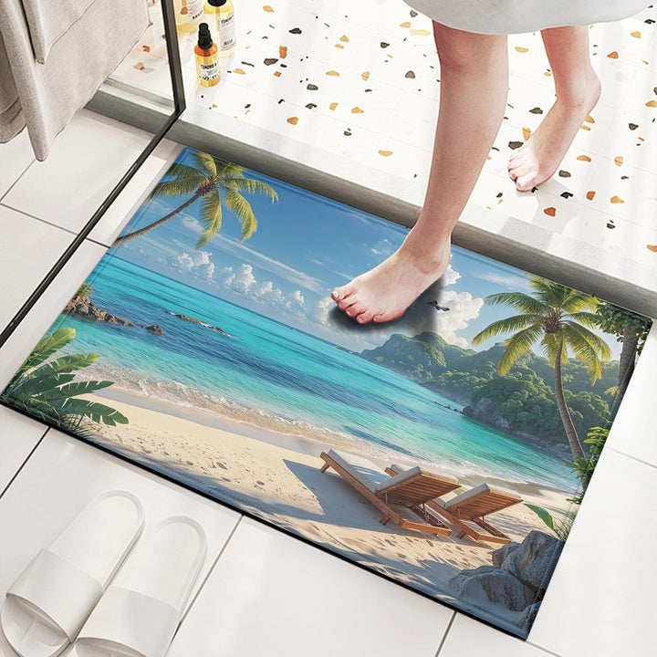 Charming Floral Welcome Mat