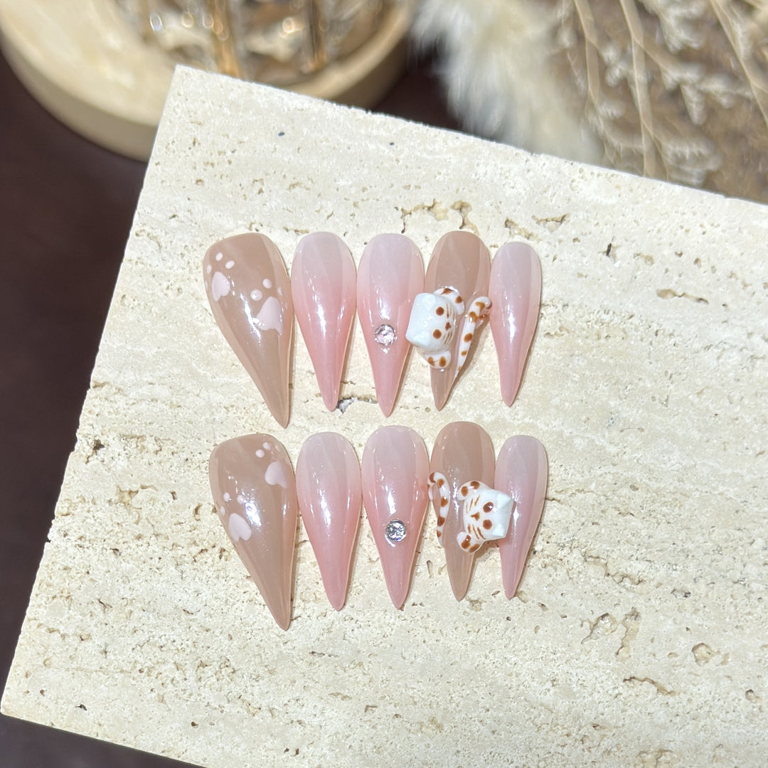 Artistic Long Stiletto Press-On Nails