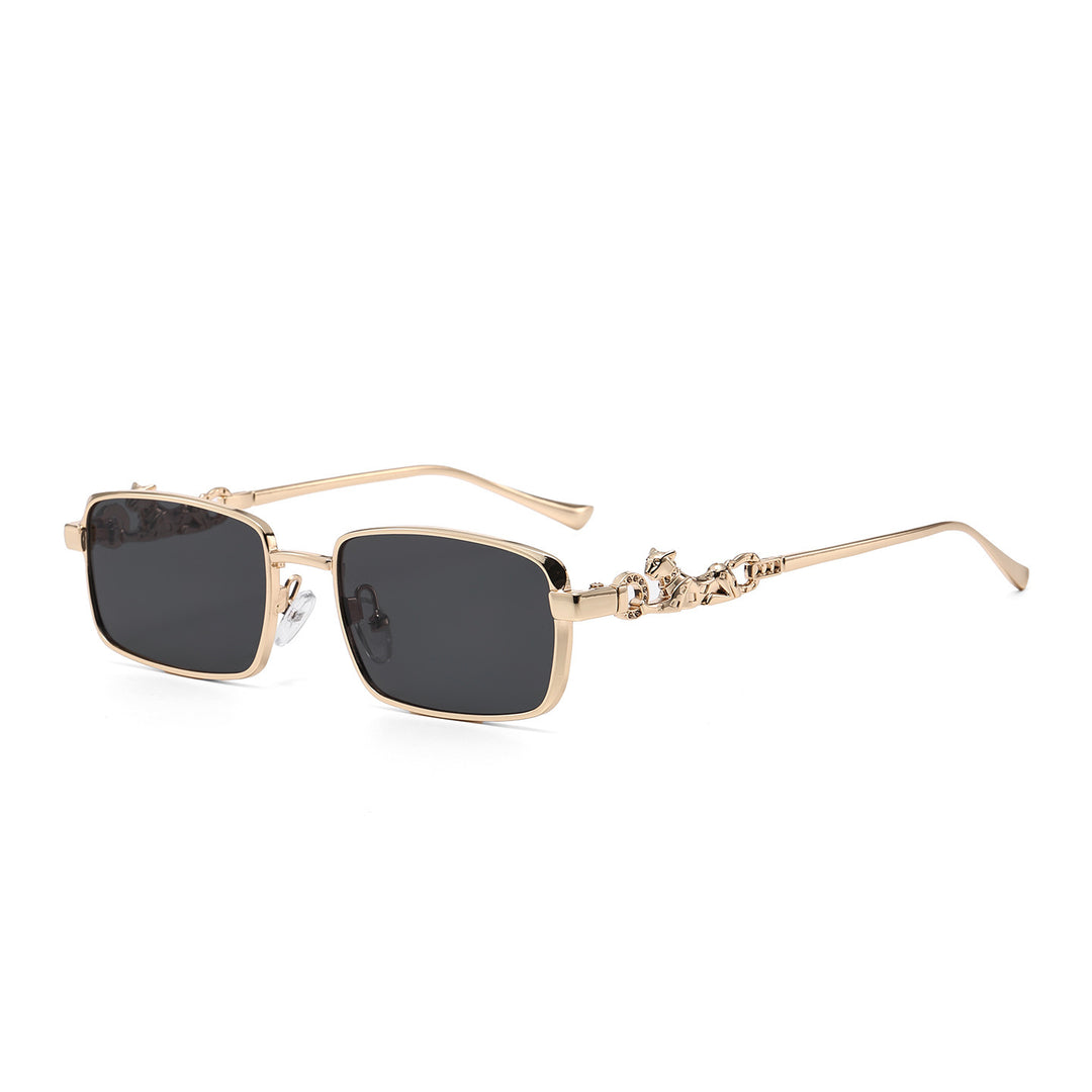 Fashion-Forward Oversized Square Sunglasses with Decorative Metallic Accents Stornfield