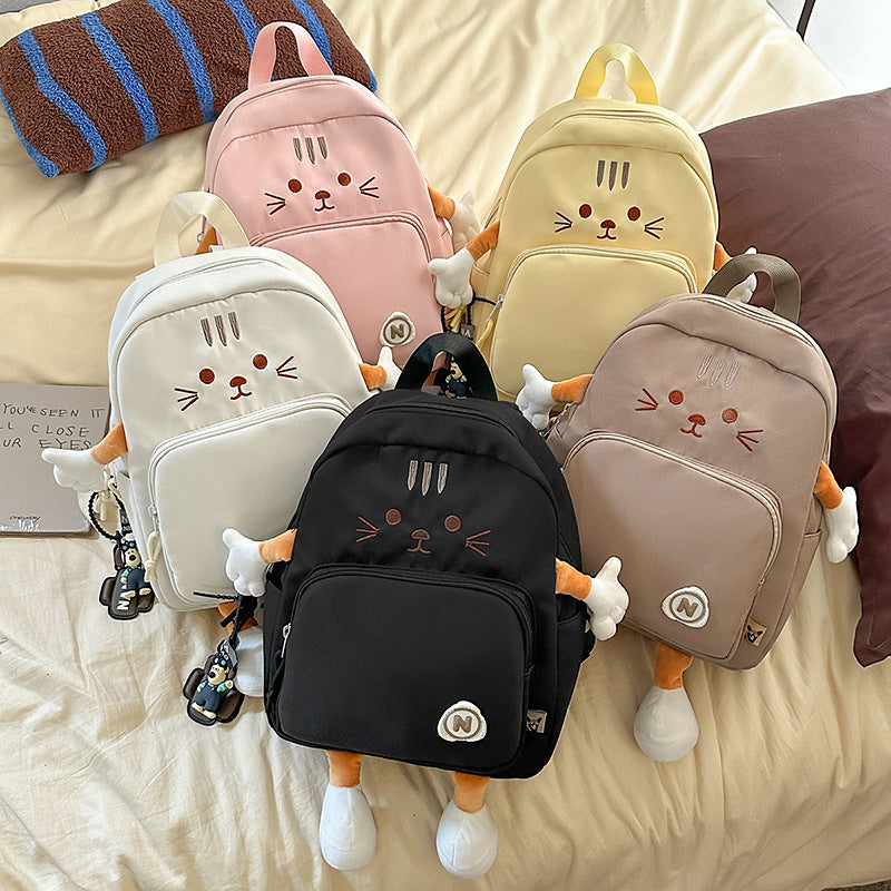 Plush Cat-Themed Backpack Stornfield