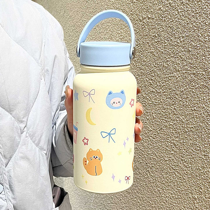 Women’s insulated bottle with practical carrying bag and playful design Stornfield