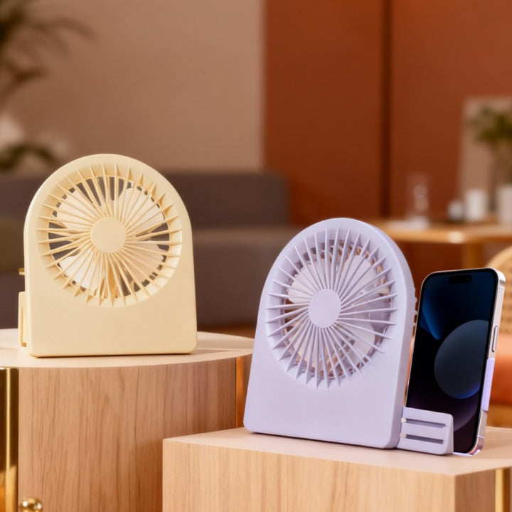 Ladies Compact Table Fan with USB Connection and Quiet Operating Modes Stornfield