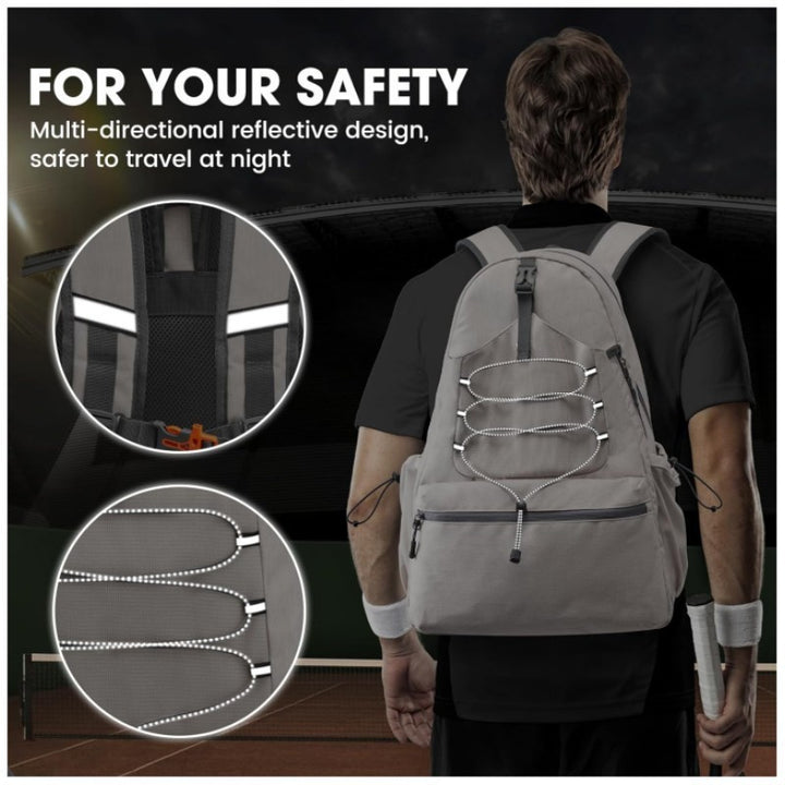 Sporty tennis backpack with shoe compartment Stornfield