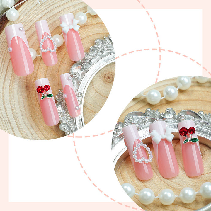 Decorative 3D Embellished Press-On Nail Set Stornfield