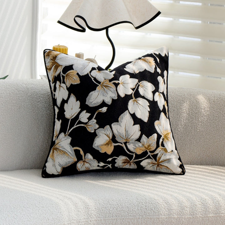 Decorative pillow with floral design