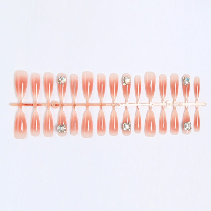 Artificial nail set with elegant crystalline accents Stornfield