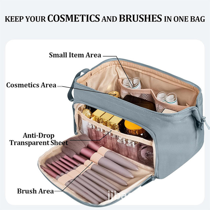 Cosmetic Organizer Bag with Adjustable Interior Compartment Stornfield