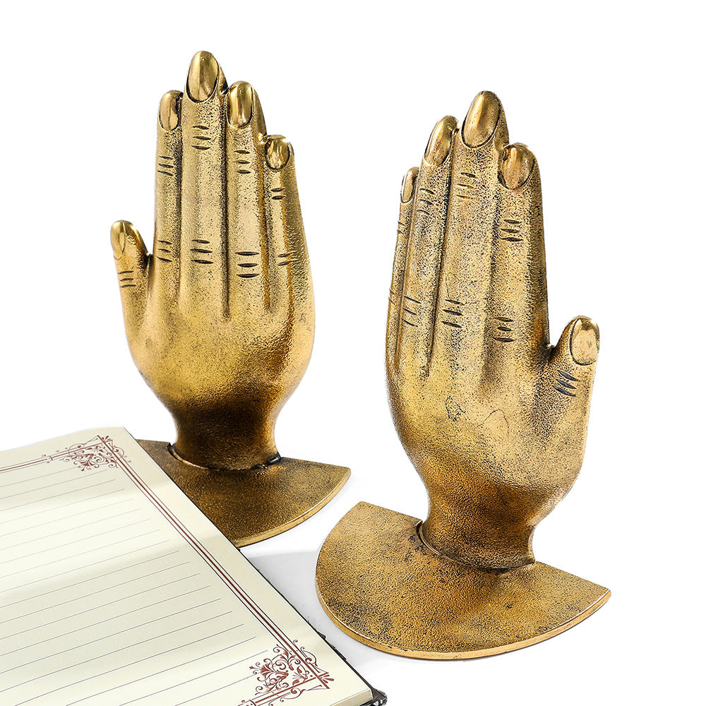 Decorative Hand-Shaped Bookends