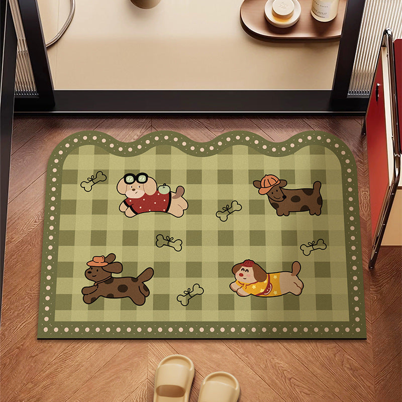 Playful Dog-Themed Floor Mat Stornfield