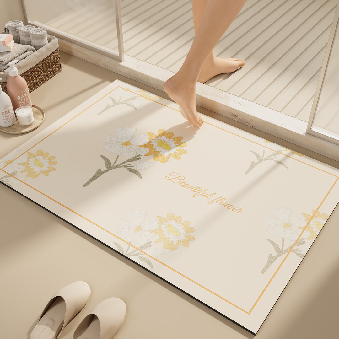 Floral Decorative Bath Mat