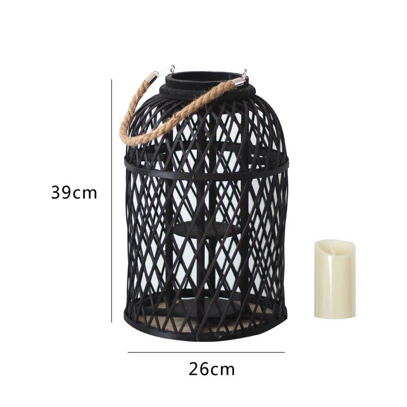 Decorative lantern made of braided material Stornfield