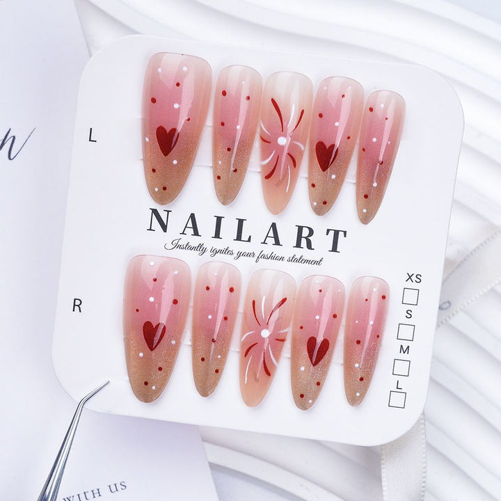 Artificial nails with glamorous crystal design Stornfield