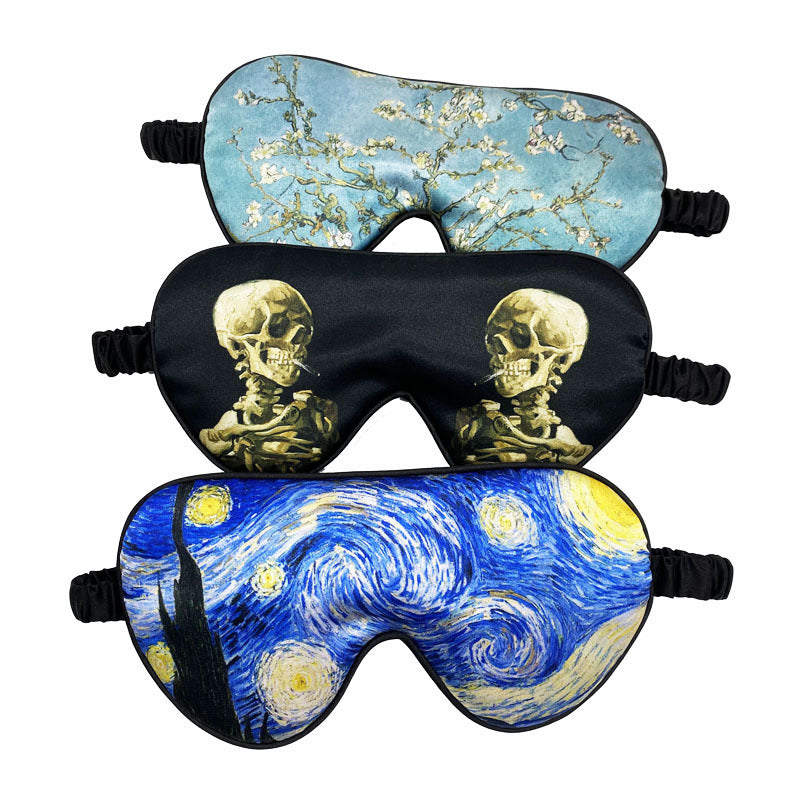 Unisex soft ergonomic sleep mask with contoured eye area and adjustable elastic band Stornfield