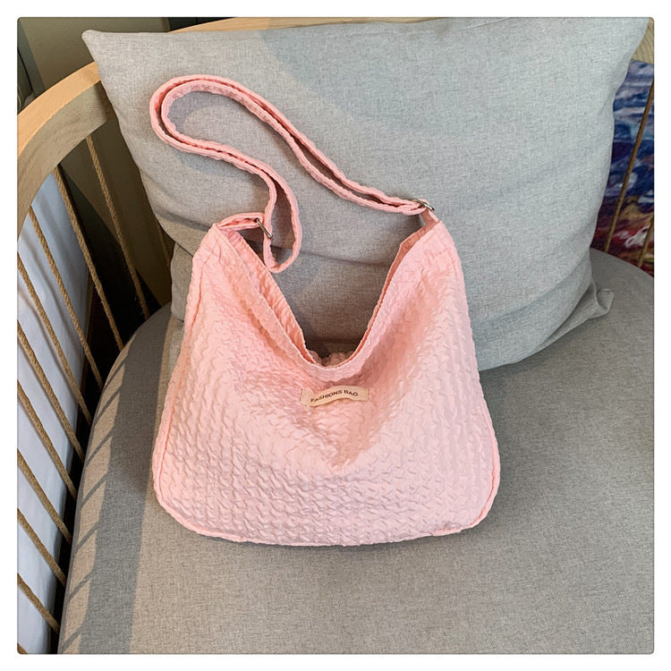 Textured Everyday Shoulder Bag
