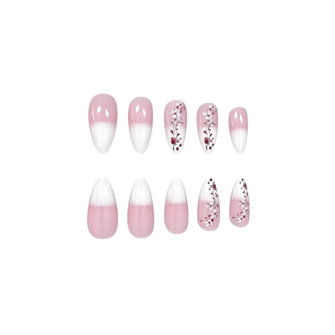 Elegant Floral Acrylic Nail Enhancements Stornfield 1789916018