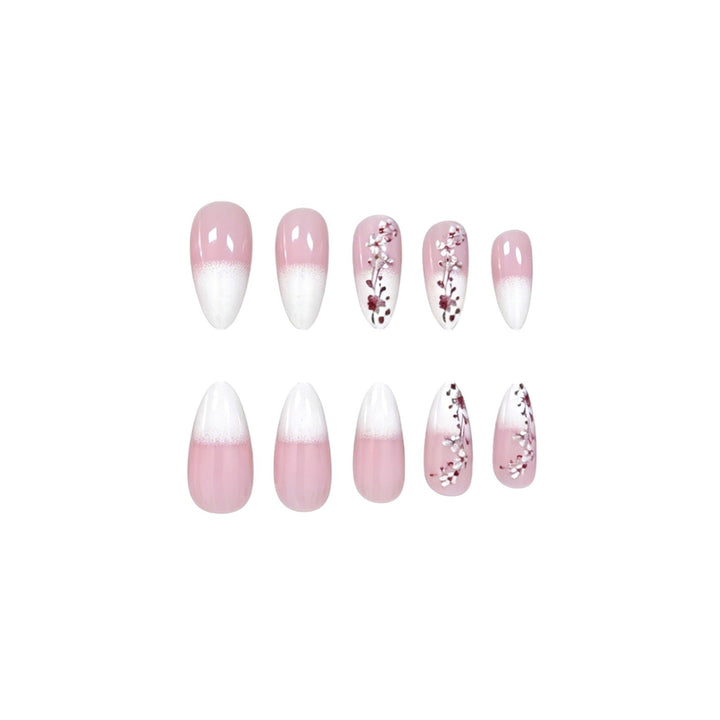 Elegant Floral Acrylic Nail Enhancements Stornfield 1789916018