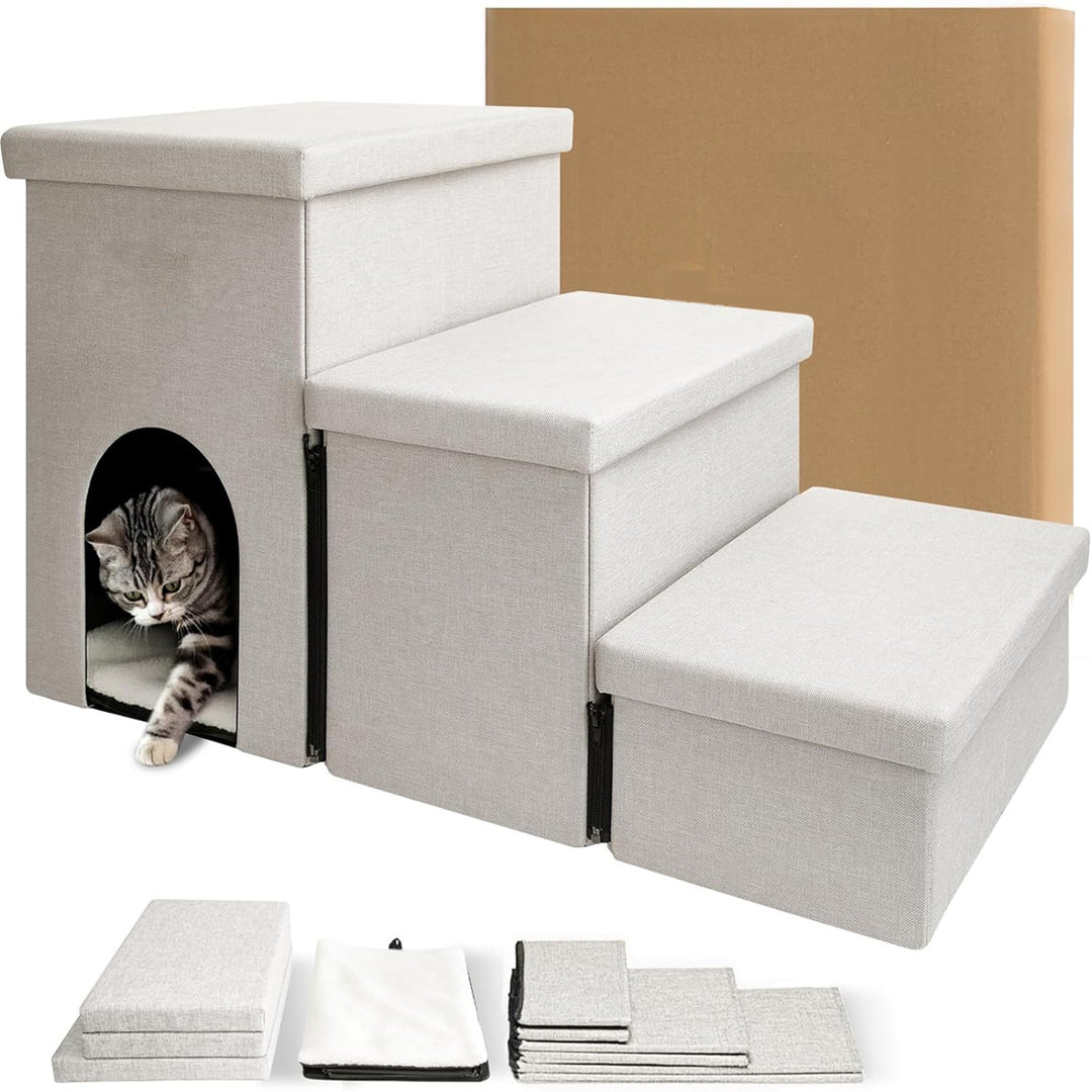 Multi-Level Pet Step Stool with Hideaway Stornfield