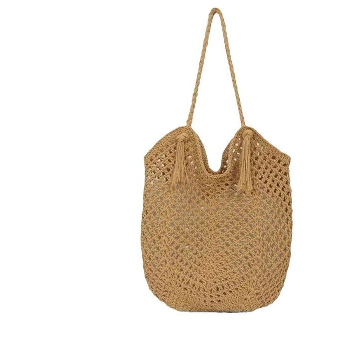 Handcrafted straw bag with tassels Stornfield