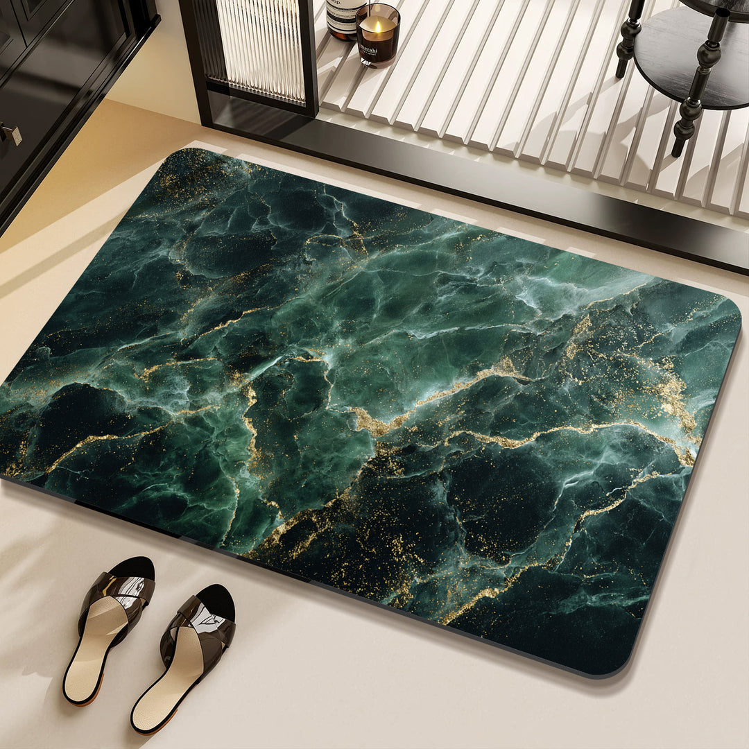 Marble Effect Decorative Bath Mat