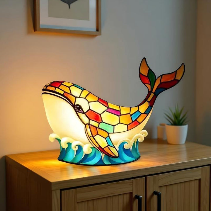 Decorative Whale Fish Table Lamp Stornfield