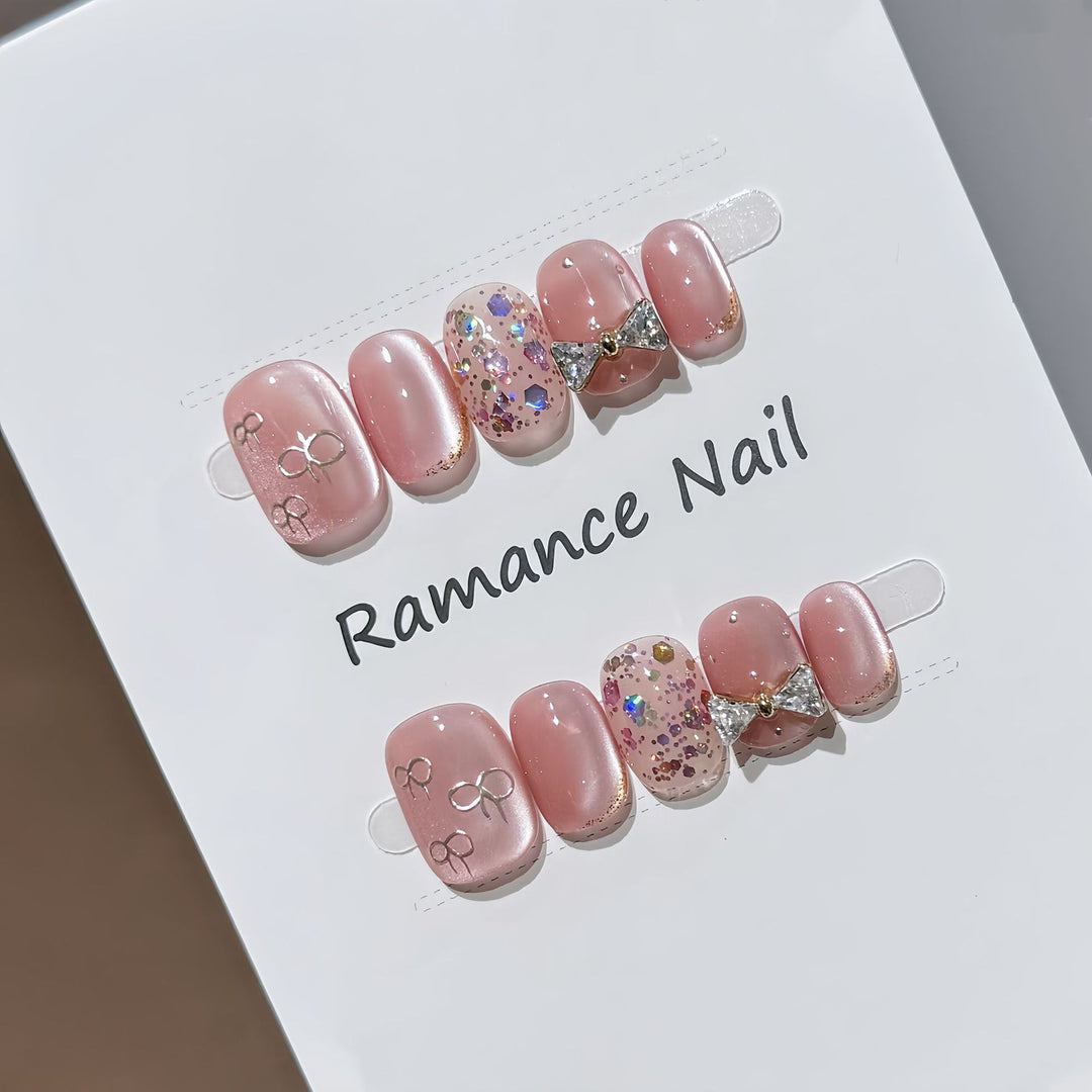 Glamorous Rhinestone Press-On Nail Set Stornfield
