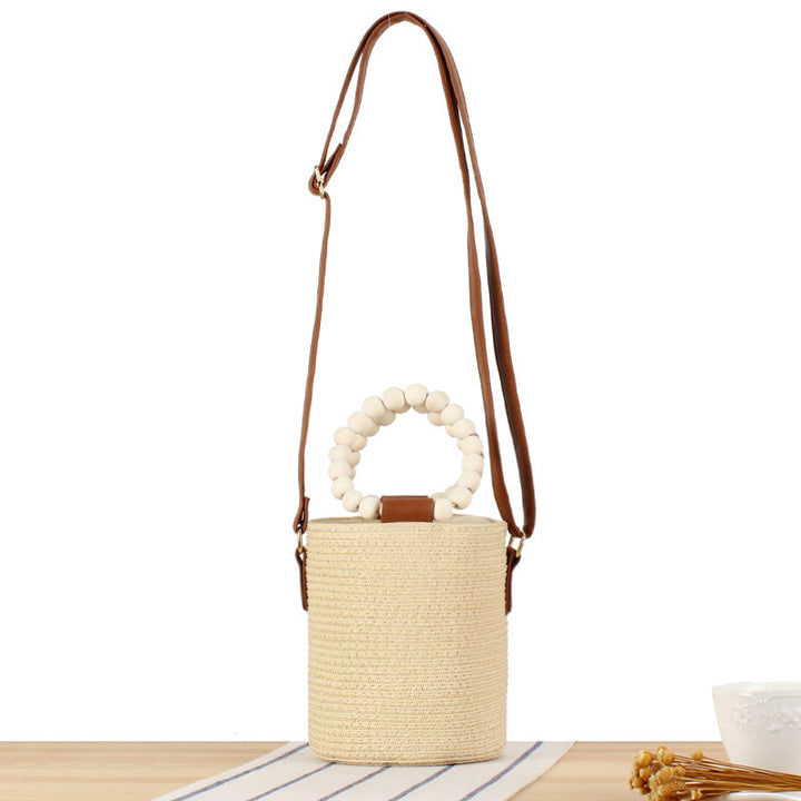 Handbag Made of High-Quality Woven Natural Material with Innovative Closure Stornfield