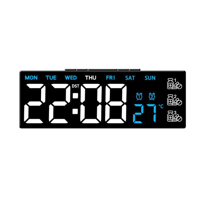 Digital LED desk clock with temperature and day of the week display Stornfield