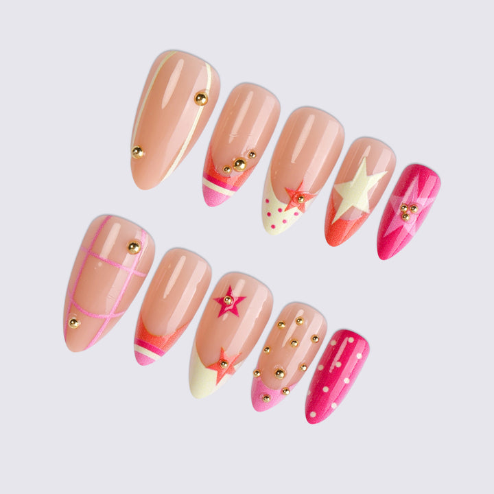 Decorative Themed Press-On Nail Art Set Stornfield