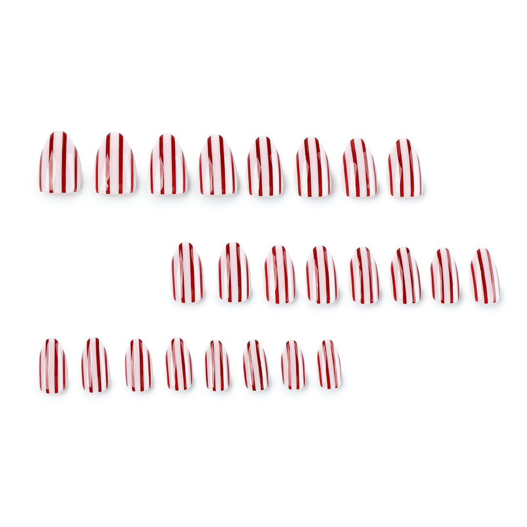 Artistic nail art with striped design Stornfield