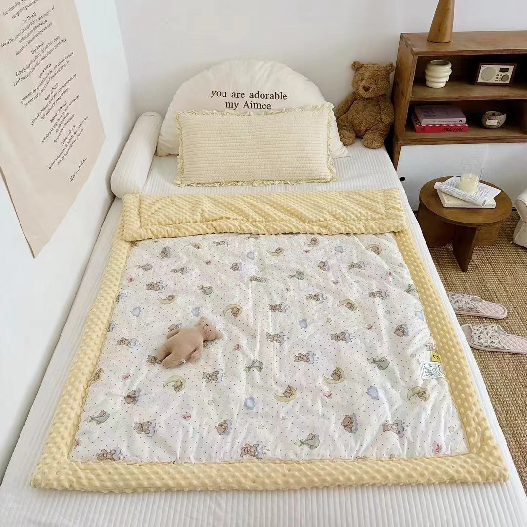 Reversible Minky Dot Plush Baby Blanket