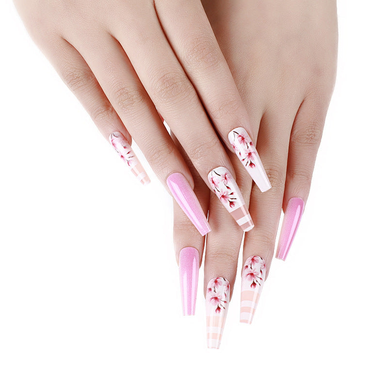 Artificial nails with floral embellishments Stornfield