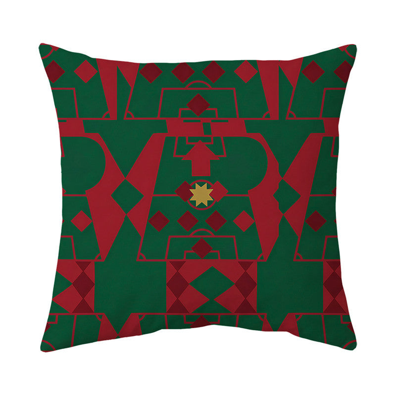 Modern Symmetric Geometric Square Throw Pillow Cover