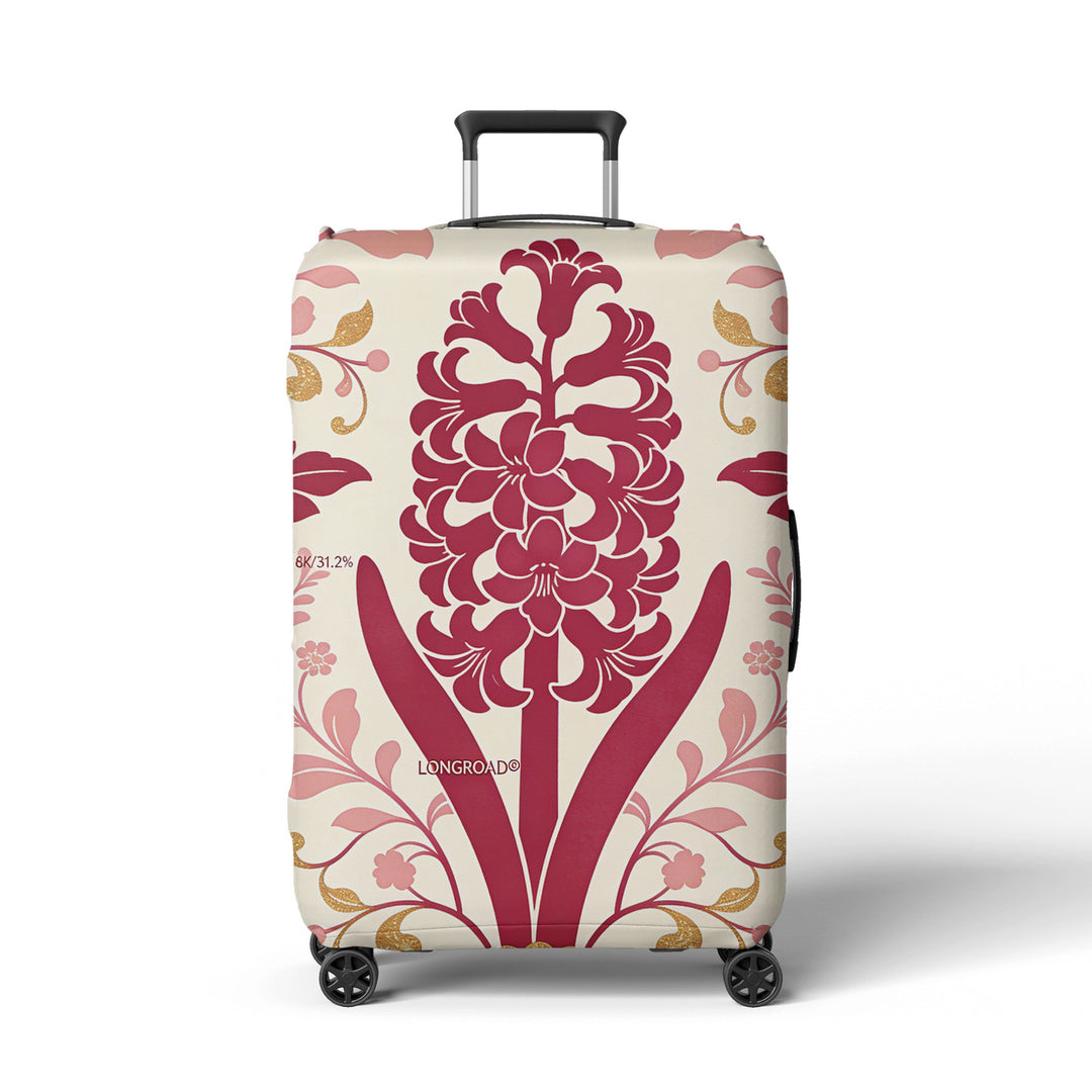 Women’s suitcase cover with floral lavender pattern Stornfield