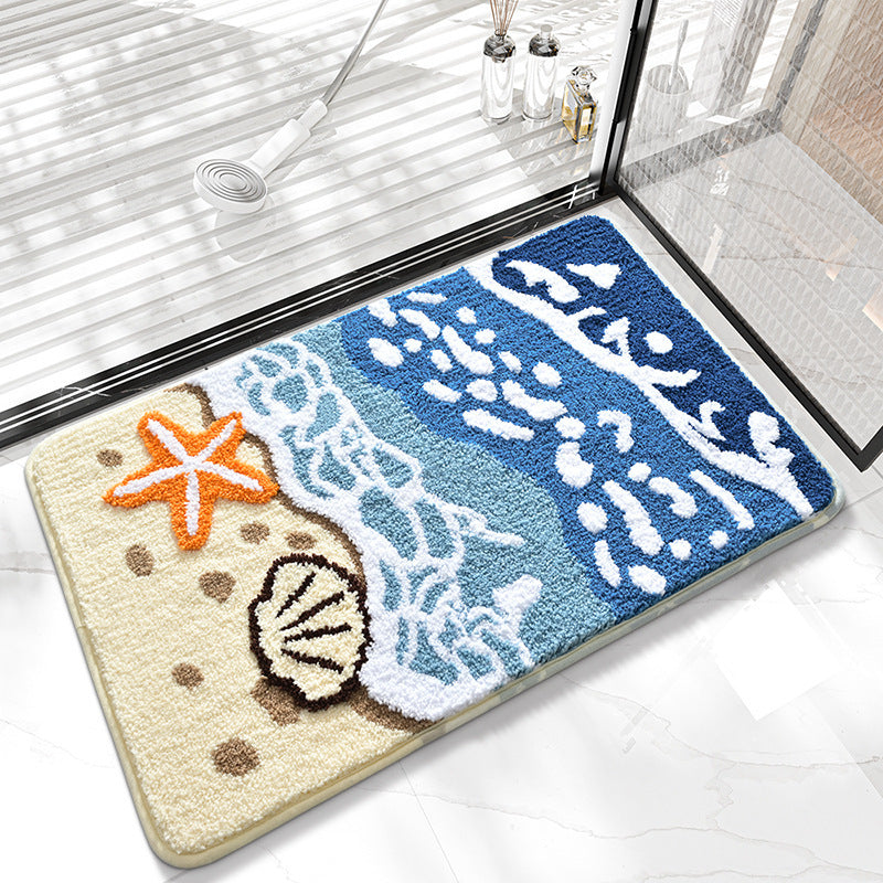 Coastal-Inspired Plush Bath Mat