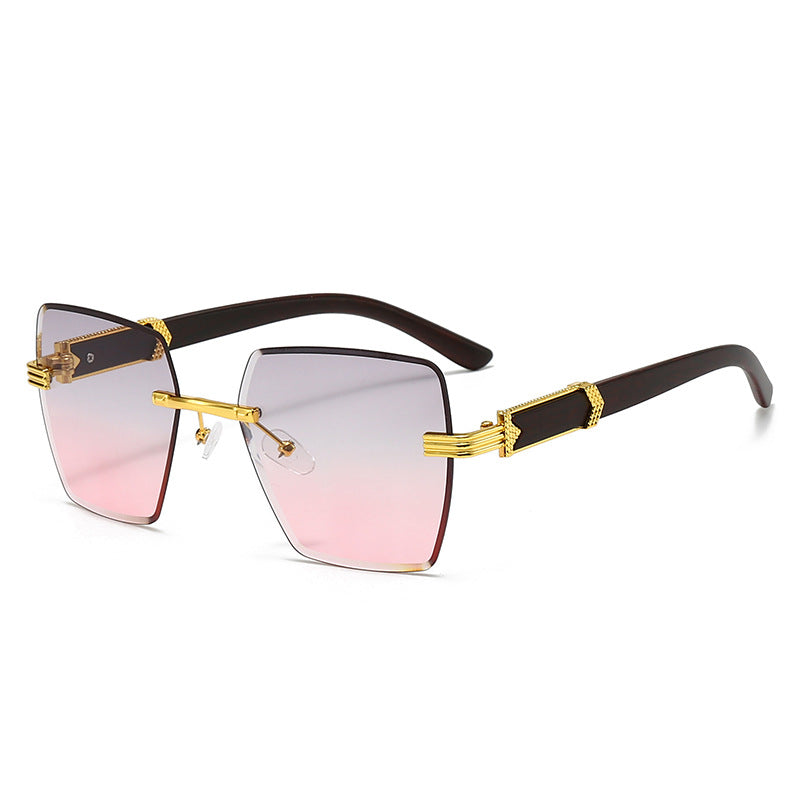 Women's extravagant square sunglasses with golden accents Stornfield