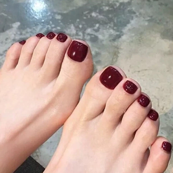 Glossy Press-On Toenail Set Stornfield