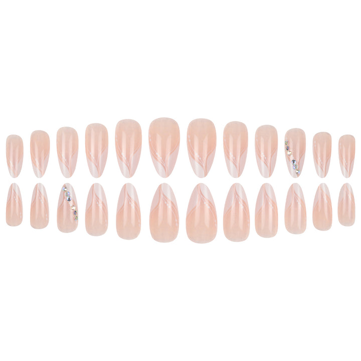 Elegant Stiletto Press-On Nails with Rhinestone Accents Stornfield
