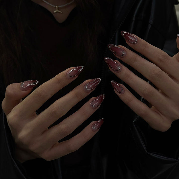 Acrylic nail set with elegant ombre effects Stornfield