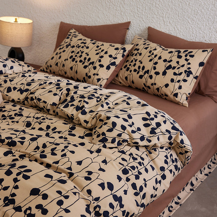 Luxury Botanical Print Duvet Cover Set